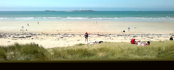 Vue panoramique de laplage Les Sables Blancs